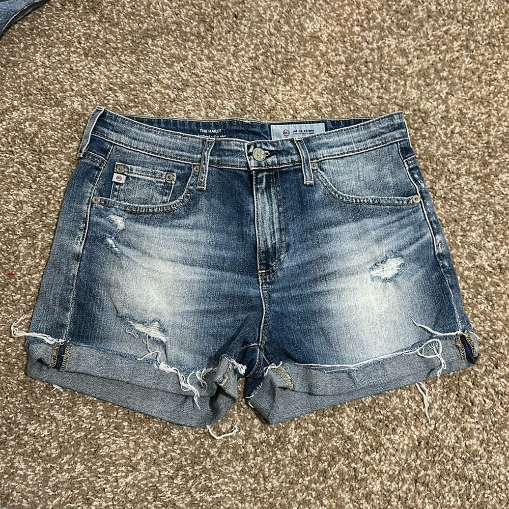 AG-ED The Hailey ex-boyfriend roll up denim shorts